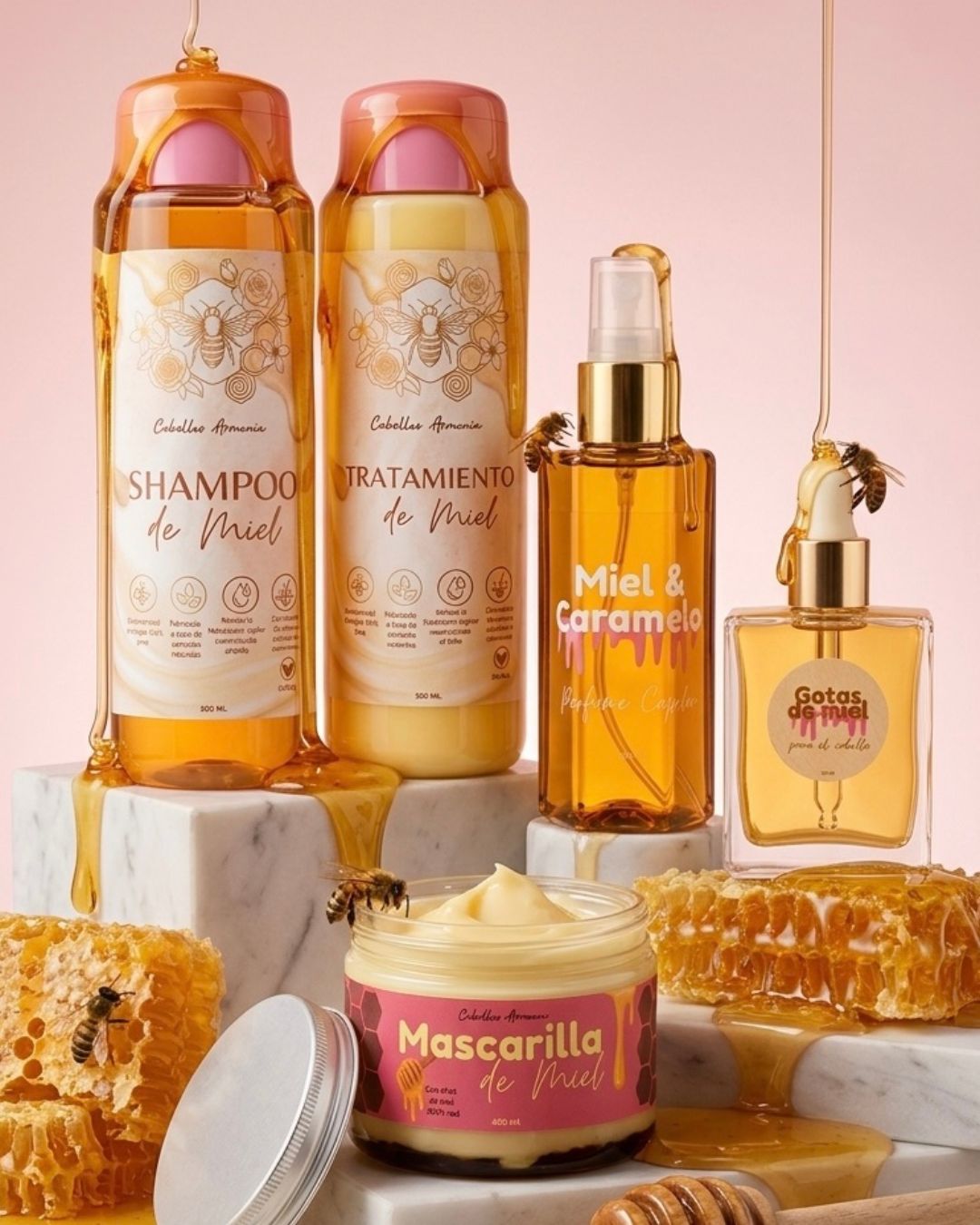 KIT CAPILAR MIEL + PÉPTIDOS DE CRECIMIENTO 🍯