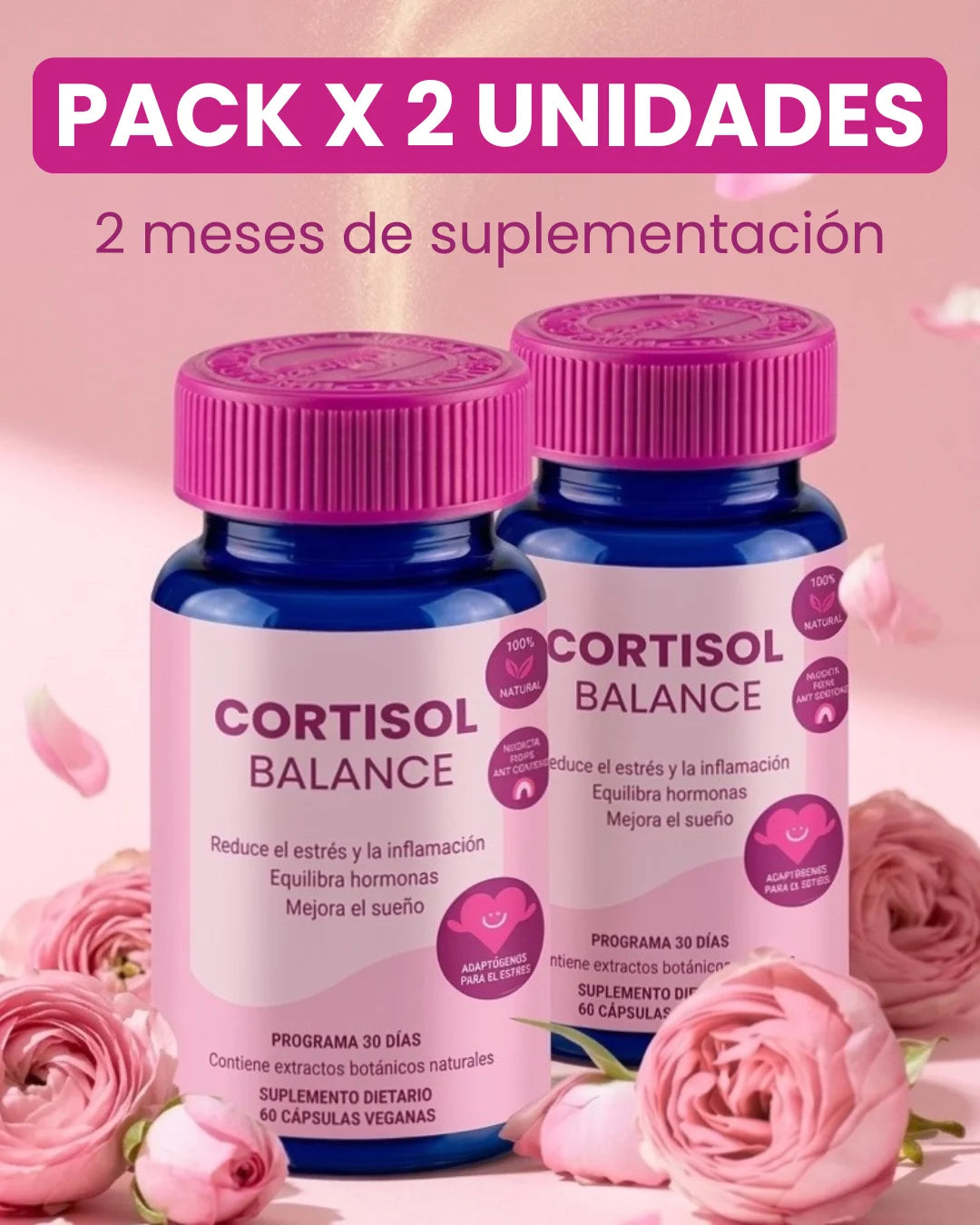 CORTISOL BALANCE - ADAPTÓGENOS PARA EL ESTRÉS - PACK X 2 UNIDADES